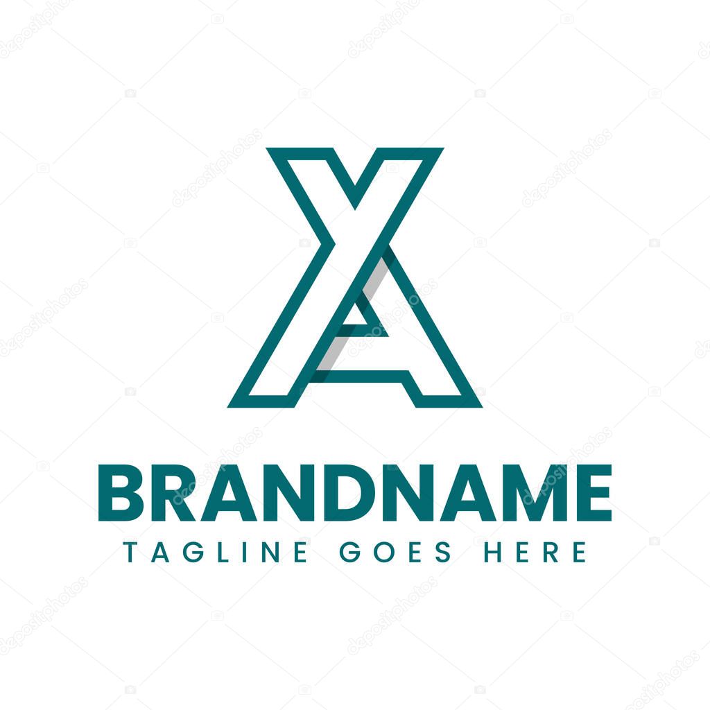 Letters YA or AY Monogram Logo, suitable for any brand with YA or AY initials