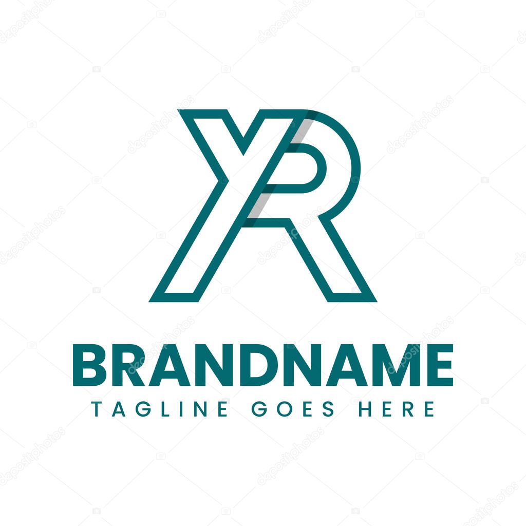 Letters YR or RY Monogram Logo, suitable for any brand with YR or RY initials