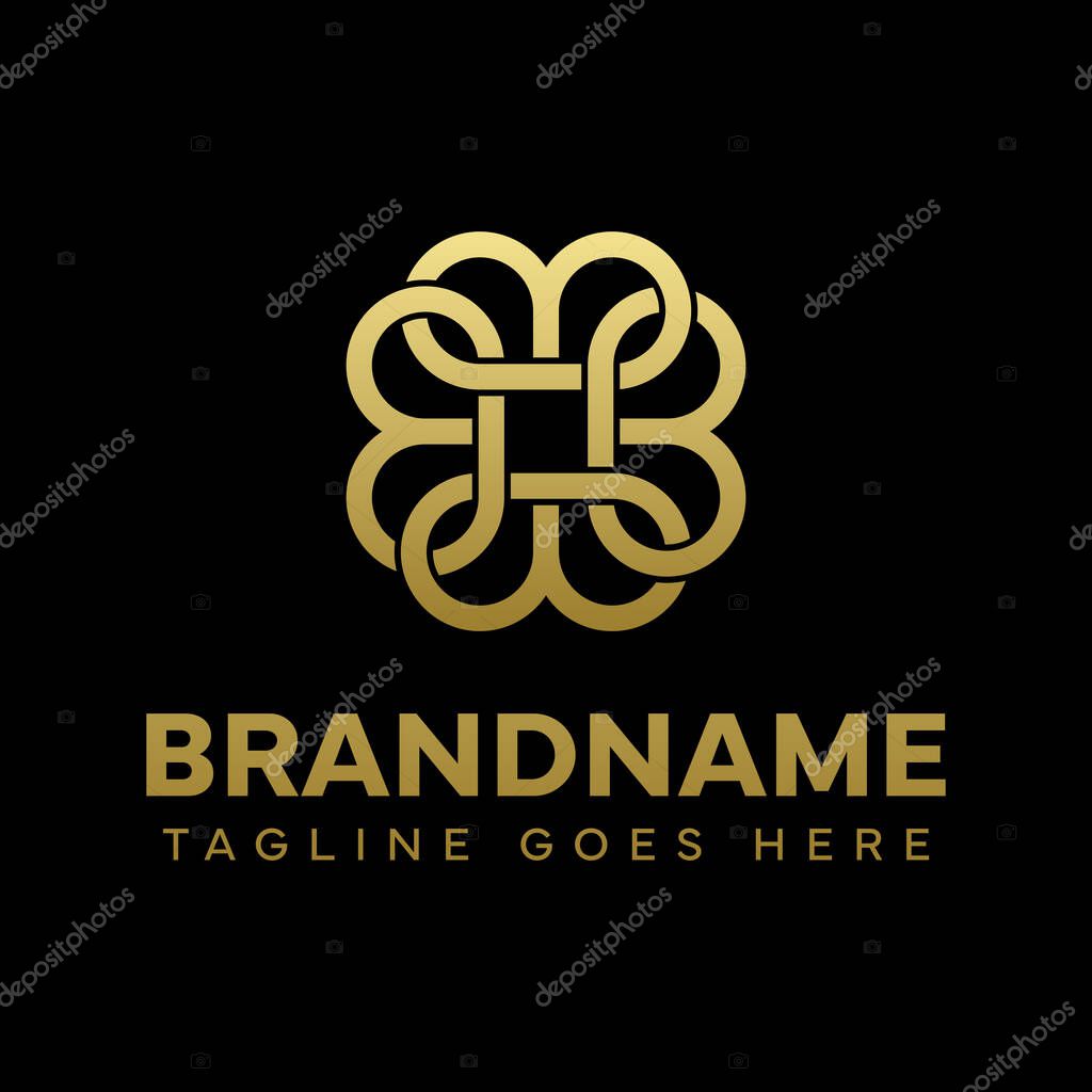 Letters BBBB Ornament Logo, symbolizing elegance, harmony, and creativity