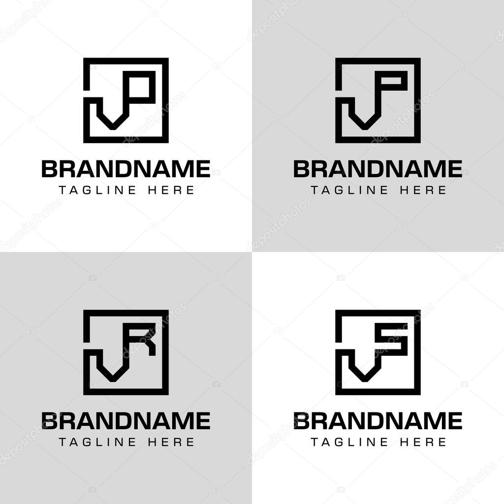 Letters VO VP VR VS Monogram Logo Set, for business with VO OV VP PV VR RV VS SV initials
