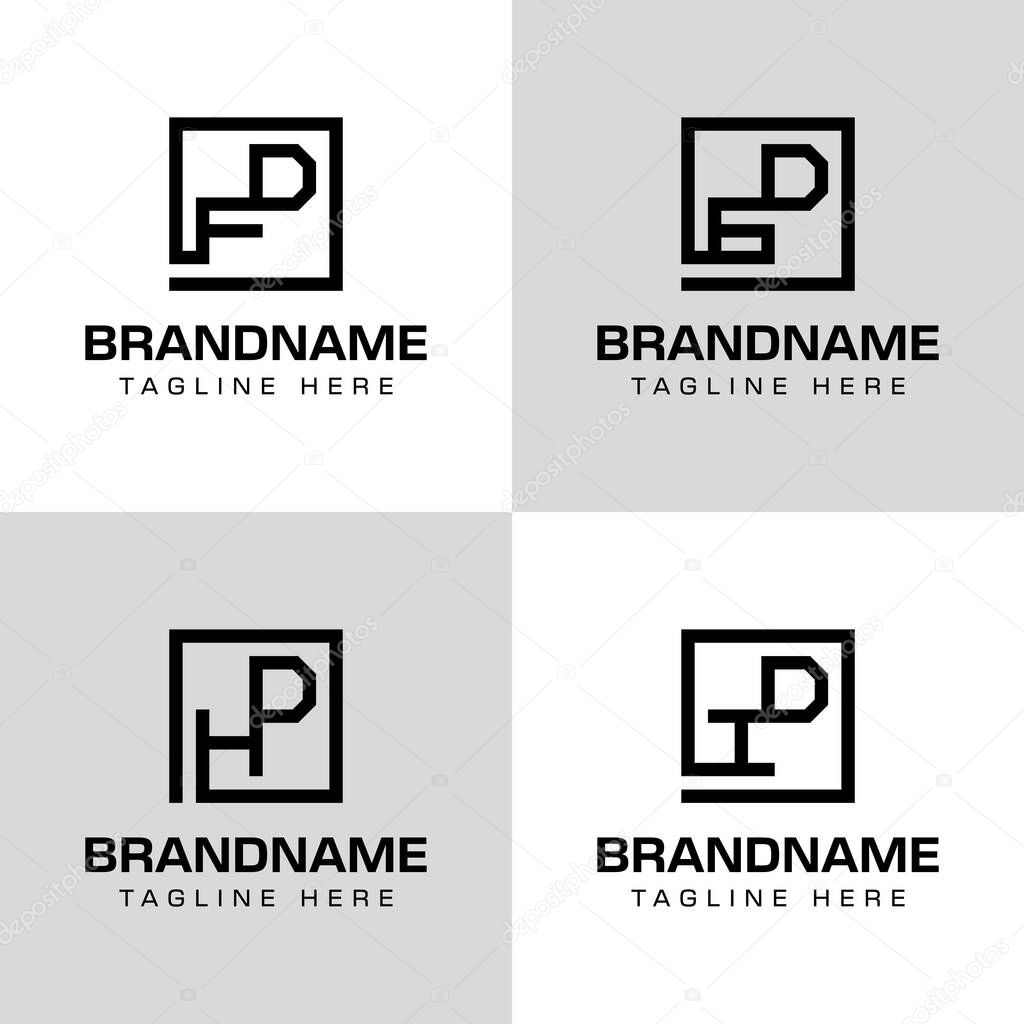 Letters FD GD HD ID Monogram Logo Set, for business with FD DF GD DG HD DH ID DI initials