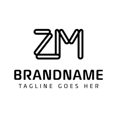 MZ Monogram Logosu Harfleri, MZ ve ZM harfleri ile iş yapmak için