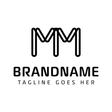 Harfler MM Monogram Logosu, MM harfleriyle iş yapmak için.