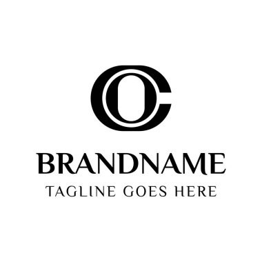 CO Monogram Logosu Harfleri, CO veya OC harfli herhangi bir iş veya kimlik için
