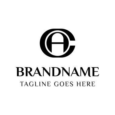 CA Monogram Logosu, CA ya da AC harfli herhangi bir iş ya da kimlik için