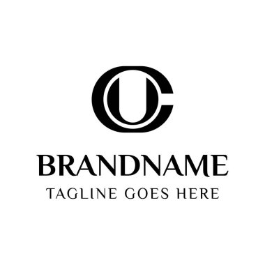 CU Monogram Logosu Harfleri, CU ya da UC harfli herhangi bir iş ya da kimlik için