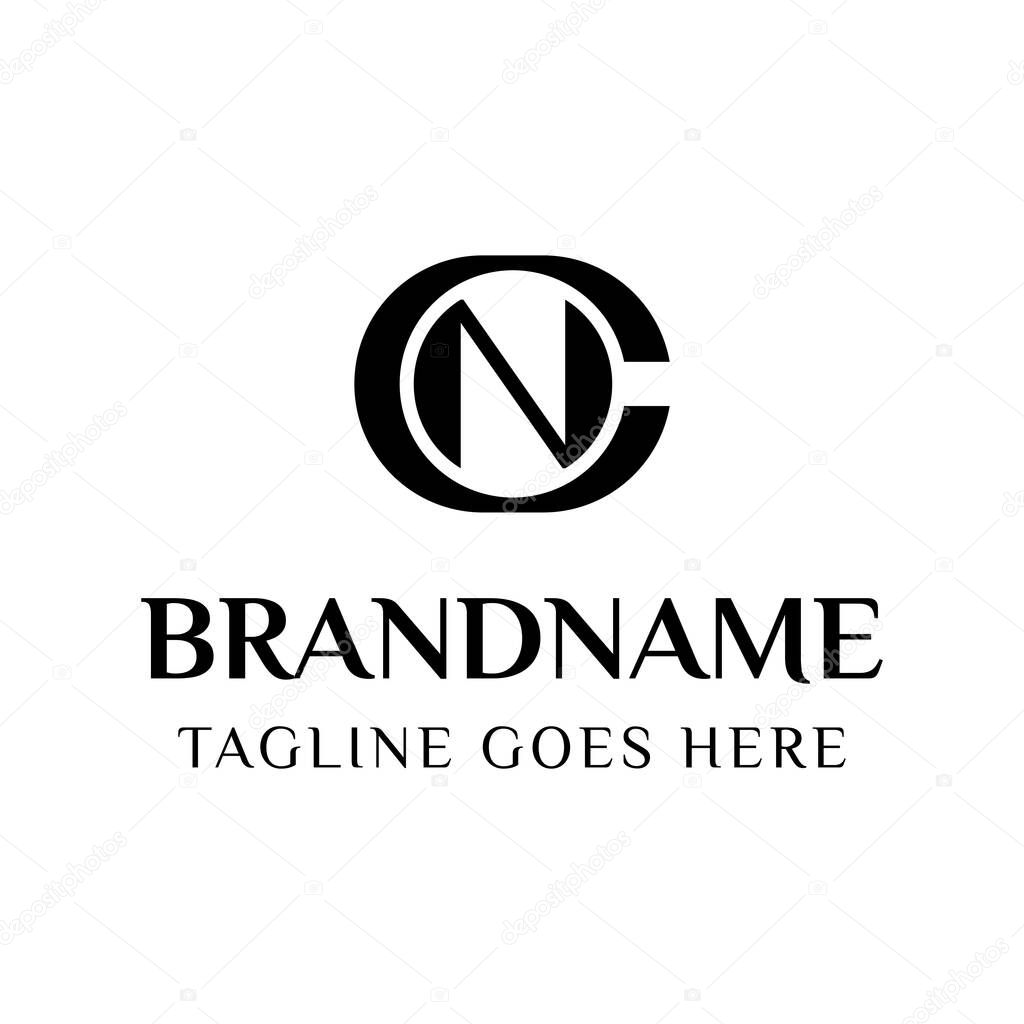 Letters CN Monogram Logo, for any business or identity with CN or NC initials