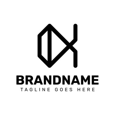 K harfi elmas logosu, lüks markalar, üst düzey mücevher şirketleri ya da prim hizmetleri için.