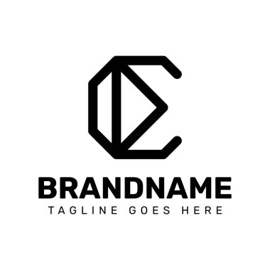 E harfi elmas logosu, lüks markalar, lüks mücevher şirketleri ya da prim hizmetleri için.