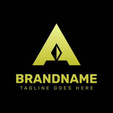 A harfi elmas logosu, lüks markalar, lüks mücevher şirketleri ya da prim hizmetleri için.