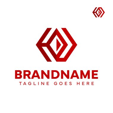 Harfler HU veya HN Elmas Logosu, zarafet, güç ve premium kimliği simgeliyor