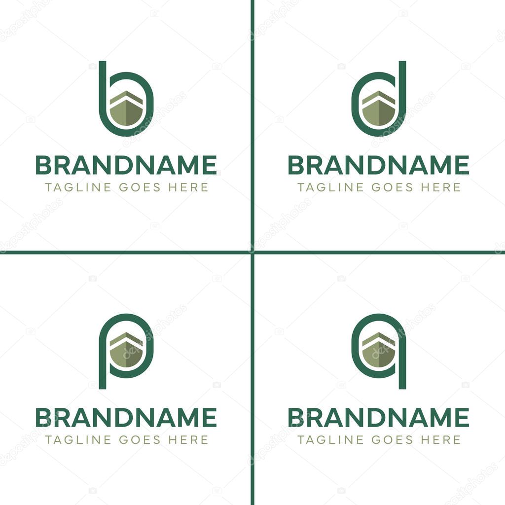 Letter B D P Q Kaaba Line Logo, for travel agencies that specialize in religious and cultural tours, such as Hajj or Umrah pilgrimages