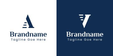 AE ve VE Monogram logosu, AE VE EV baş harfleri ile her iş için uygundur