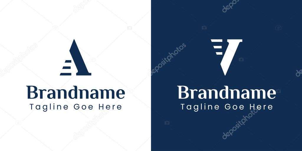 Letters AE and VE Monogram Logo, suitable for any business with AE EA VE EV initials