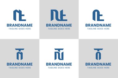 NT ve TN Monogram Logo Set harfleri, TN veya NT baş harfleri olan her iş için uygundur