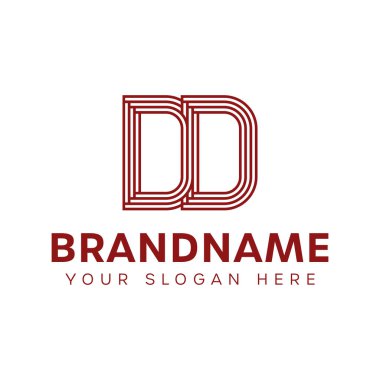 DD baş harfli iş için DD Monogram Logosu