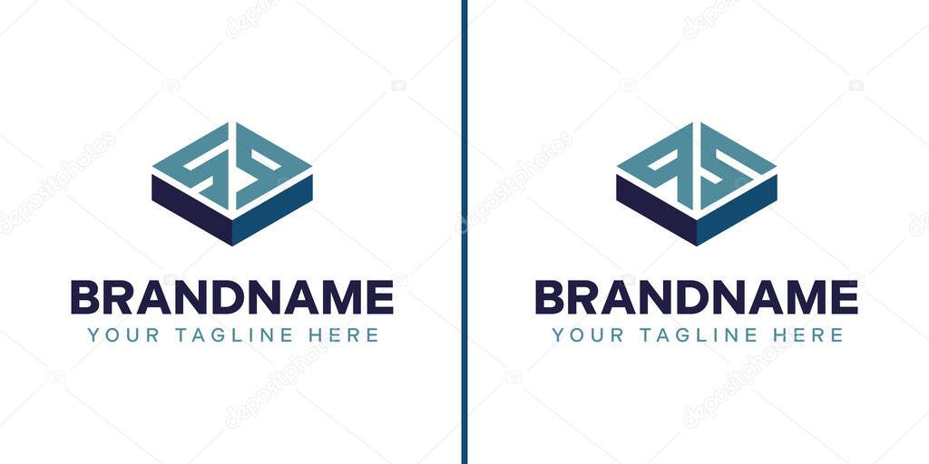 Letters SQ and QS Box Logo, symbolizing strength, stability, and precision