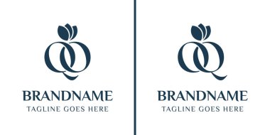 Harfler OQ Güzellik Logosu, karmaşıklığı, stili ve zamansız güzelliği simgeliyor.