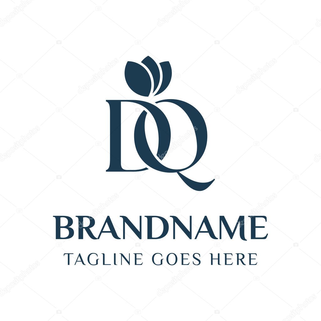 Letters DQ Beauty Logo, symbolizing sophistication, style, and timeless beauty