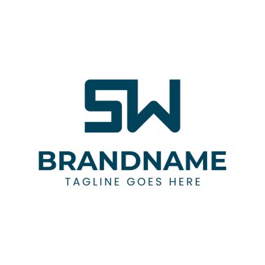 SW Monogram Logosu harfleri, WS veya SW harfleri olan her marka için uygundur.