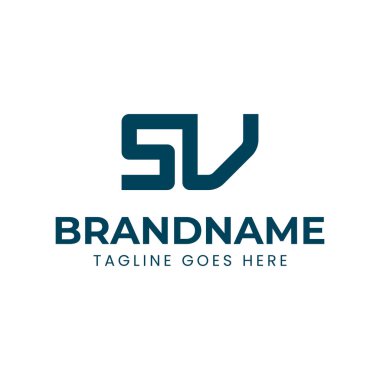 SV Monogram Logosu harfleri, VS veya SV baş harfleri olan her marka için uygundur