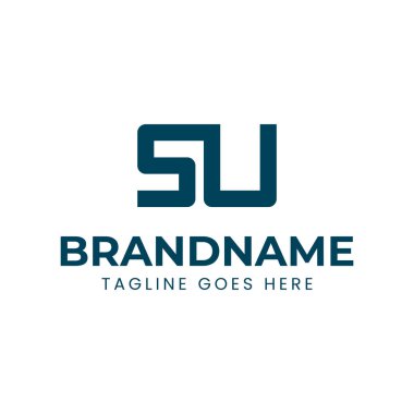 SU Monogram Logosu harfleri, ABD veya SU baş harfleri olan her marka için uygundur.