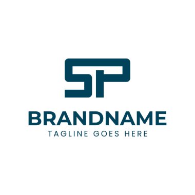 Harfler SP Monogram Logosu, PS veya SP baş harfleri olan her marka için uygundur
