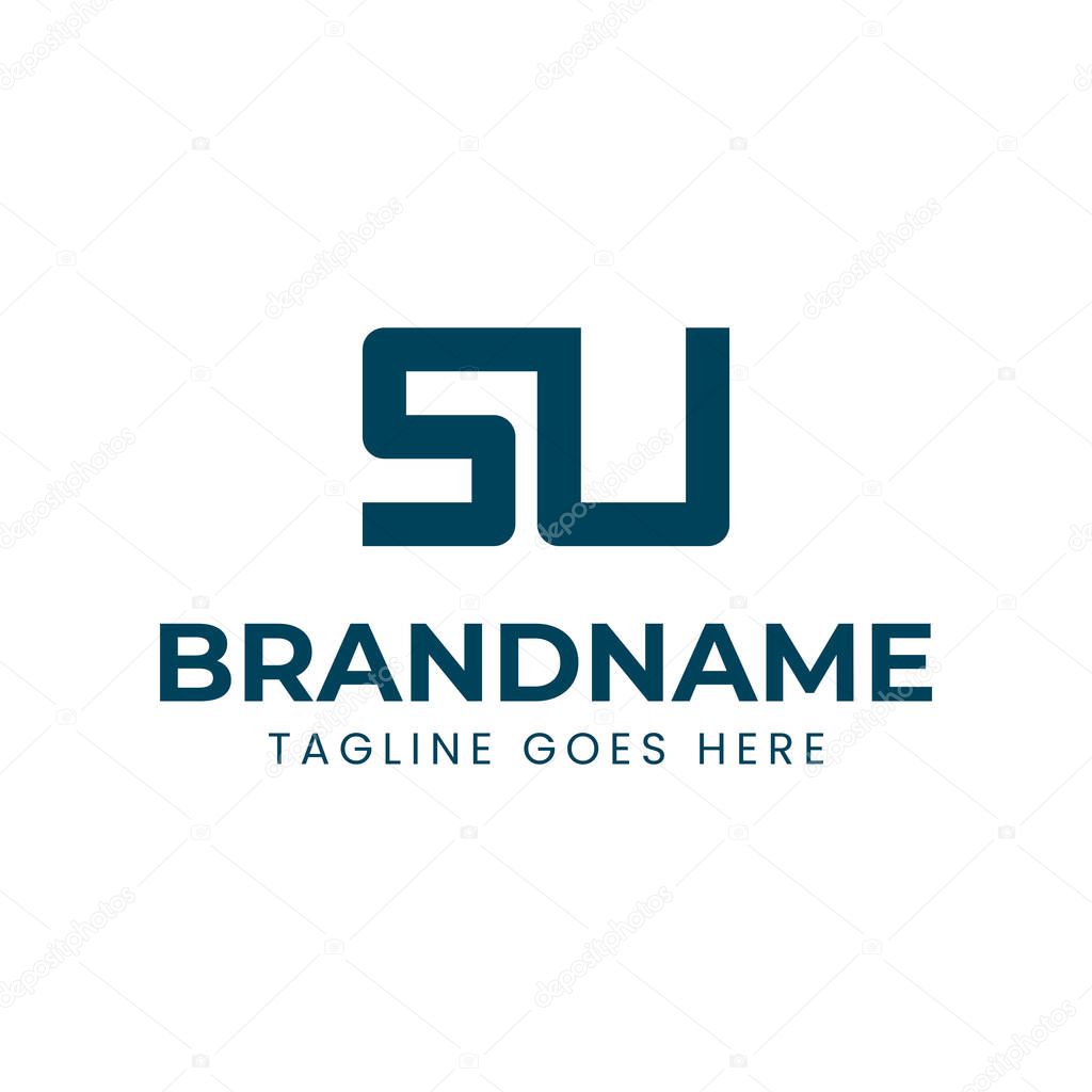 Letters SU Monogram Logo, suitable for any brand with US or SU initials