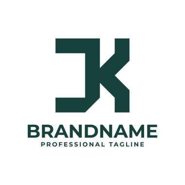 JK Monogram Logosu Harfleri, JK veya KJ paraflı her iş için uygundur