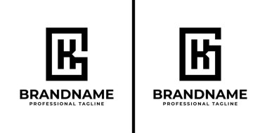 GK Monogram Logosu Harfleri, GK veya KG baş harfleri olan her iş için uygundur