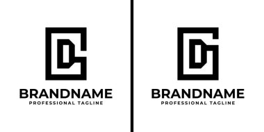 GD Monogram Logosu Harfleri, GD veya DG baş harfleri olan her iş için uygundur