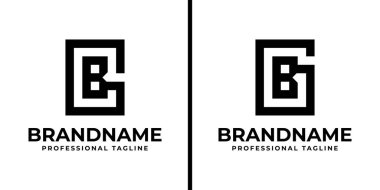 GB Monogram Logosu Harfleri, BG veya GB baş harfleri olan her iş için uygundur