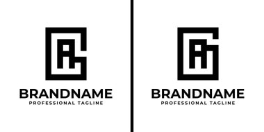 Harfler GA Monogram Logosu, AG veya GA harfleriyle başlayan her iş için uygundur.