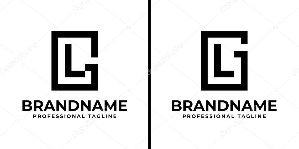 Letters GL Monogram Logo, suitable for any business with GL or LG initials