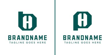 BH ve PH Monogram Logosu, BH HB PH baş harfleriyle başlayan her iş için uygun.
