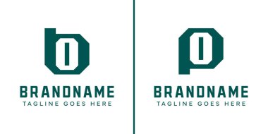 BO ve PO Monogram Logolu Harfler, BO OB PO 'nun baş harfleri olan her iş için uygun.