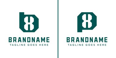 BX ve PX Monogram Logo Set harfleri, BX XB PX XP baş harfleri olan her iş için uygundur