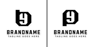 By YB PYP baş harfleri olan her iş için uygun harfler by ve PY Monogram Logo Set
