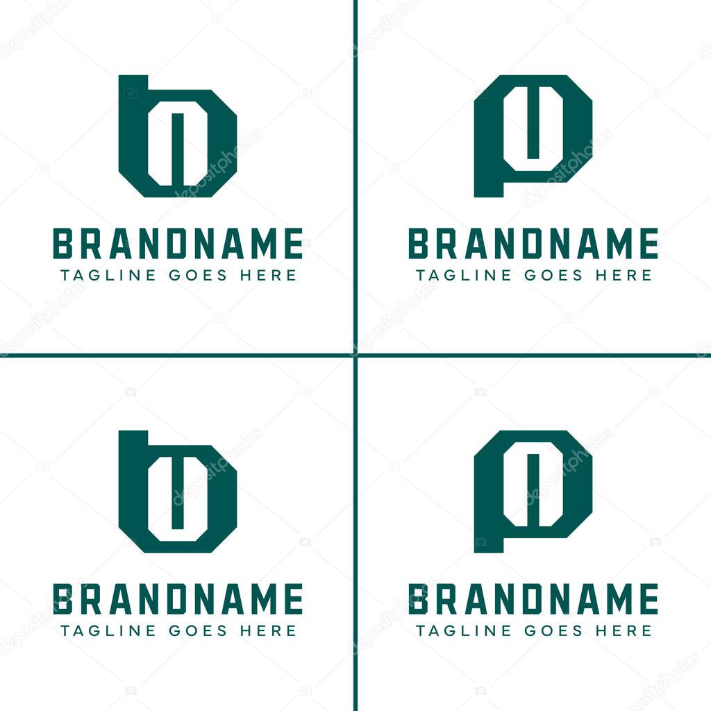 Letters BN BU PN PU Monogram Logo Set, suitable for any business with NB UB GN UP initials