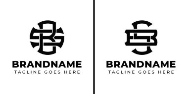 BS ve SB Monogram Logosu harfleri, SB veya BS baş harfleriyle iş yapmak için uygun.