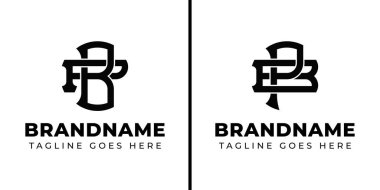 BP ve PB Monogram Logosu, PB veya BP baş harfleri ile iş için uygun