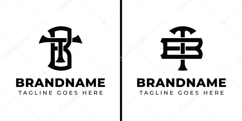 Letters BT and TB Monogram Logo, suitable for business with TB or BT initials