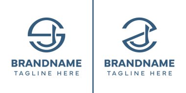 SJ ve ZJ Monogram Logosu harfleri, SJ JJ JZ baş harfleri olan her iş için uygundur.