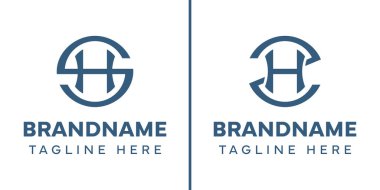 SH ve ZH Monogram Logosu harfleri, SH HS ZH HZ baş harfleri olan her iş için uygundur
