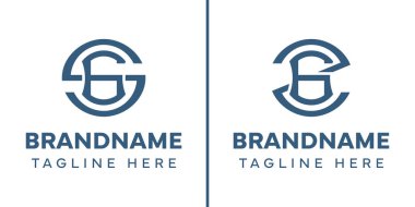 SG ve ZG Monogram Logosu Harfleri, SG GS ZG baş harfleri ile her iş için uygundur