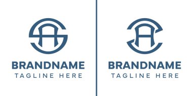 SA ve ZA Monogram logosu, SA AS ZA AZ baş harfleri olan her iş için uygundur.