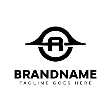 R harfi Kara Delik Logosu, gizemi, derinliği ve güçlü enerjiyi simgeliyor.