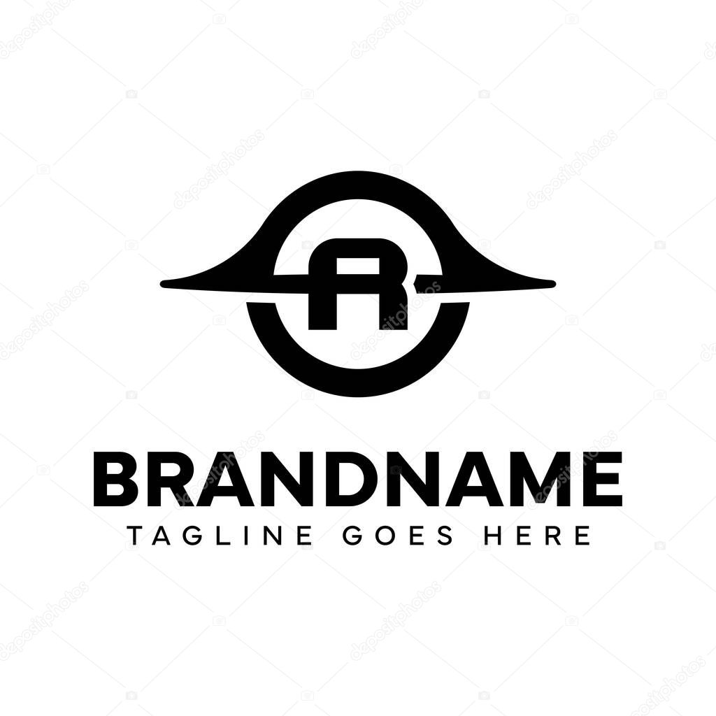 Letter R Black Hole Logo, symbolizing mystery, depth, and powerful energy