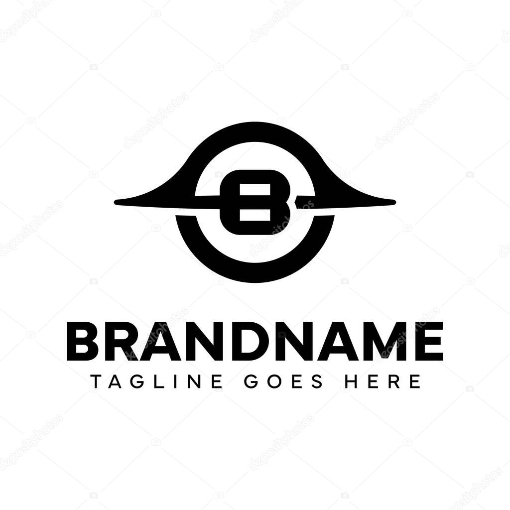 Letter B Black Hole Logo, symbolizing mystery, depth, and powerful energy