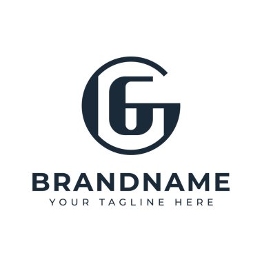 Harfler GG Monogram Logosu, herhangi bir marka için uygun G veya GG baş harfleri